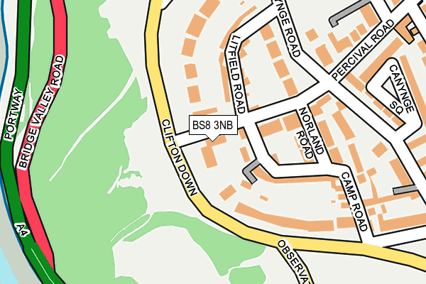 BS8 3NB map - OS OpenMap – Local (Ordnance Survey)
