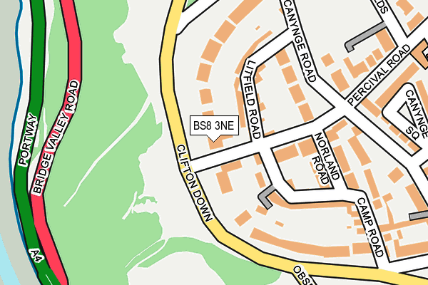 BS8 3NE map - OS OpenMap – Local (Ordnance Survey)