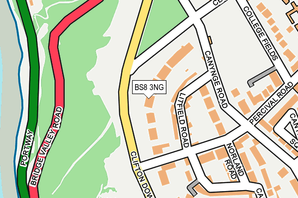 BS8 3NG map - OS OpenMap – Local (Ordnance Survey)
