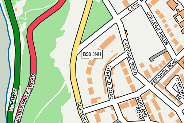 BS8 3NH map - OS OpenMap – Local (Ordnance Survey)