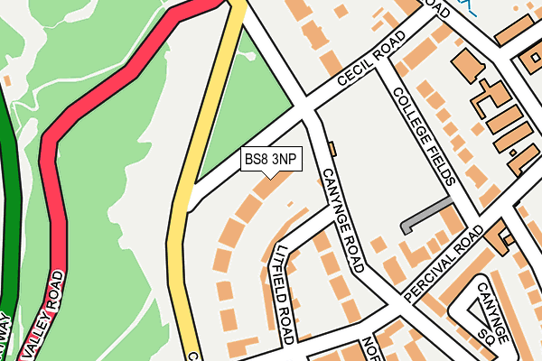BS8 3NP map - OS OpenMap – Local (Ordnance Survey)