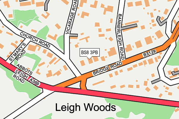 Map of WOODLANDS (LEIGH WOODS) MANAGEMENT COMPANY LIMITED at local scale