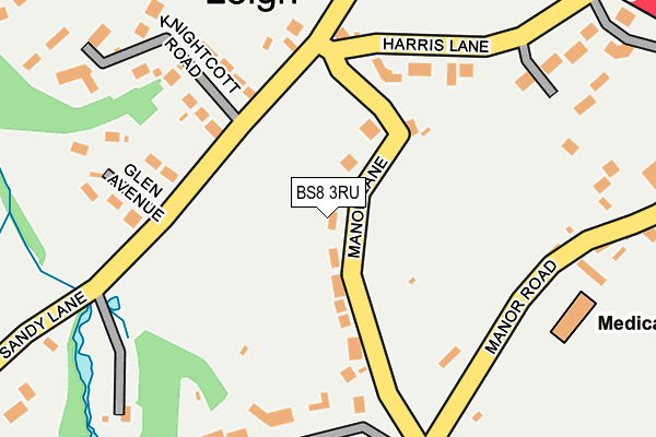 BS8 3RU map - OS OpenMap – Local (Ordnance Survey)