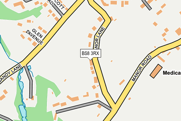 BS8 3RX map - OS OpenMap – Local (Ordnance Survey)