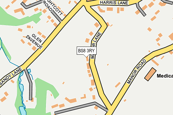 BS8 3RY map - OS OpenMap – Local (Ordnance Survey)