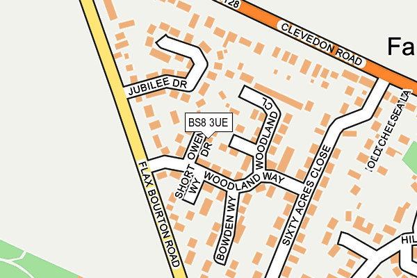 BS8 3UE map - OS OpenMap – Local (Ordnance Survey)