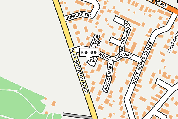 BS8 3UF map - OS OpenMap – Local (Ordnance Survey)