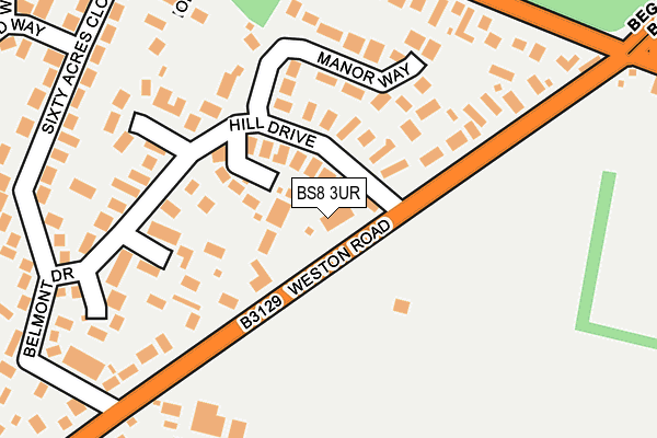 BS8 3UR map - OS OpenMap – Local (Ordnance Survey)