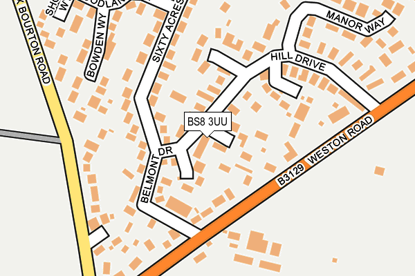 BS8 3UU map - OS OpenMap – Local (Ordnance Survey)
