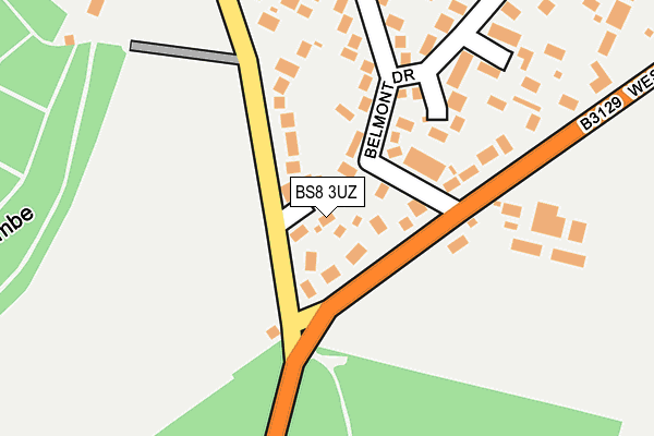BS8 3UZ map - OS OpenMap – Local (Ordnance Survey)