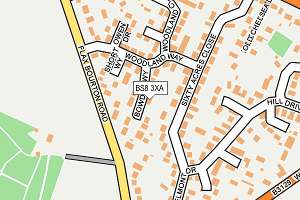 BS8 3XA map - OS OpenMap – Local (Ordnance Survey)