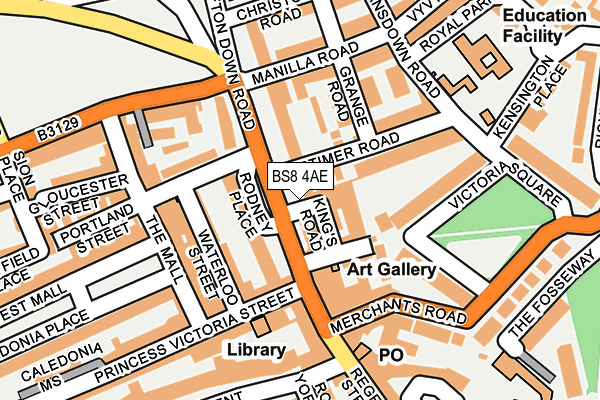 BS8 4AE map - OS OpenMap – Local (Ordnance Survey)
