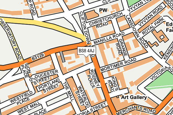 BS8 4AJ map - OS OpenMap – Local (Ordnance Survey)