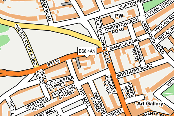 BS8 4AN map - OS OpenMap – Local (Ordnance Survey)