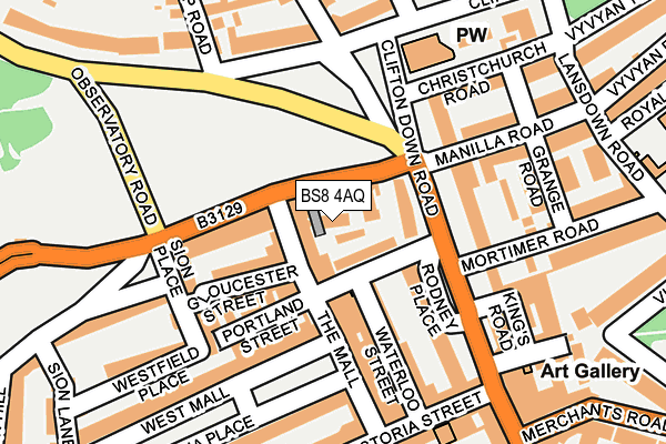 BS8 4AQ map - OS OpenMap – Local (Ordnance Survey)