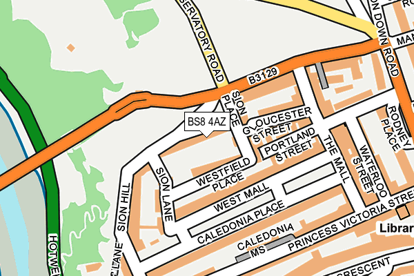 BS8 4AZ map - OS OpenMap – Local (Ordnance Survey)