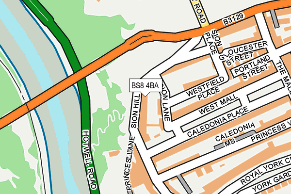 BS8 4BA map - OS OpenMap – Local (Ordnance Survey)