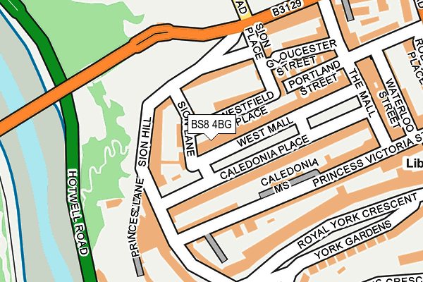 BS8 4BG map - OS OpenMap – Local (Ordnance Survey)