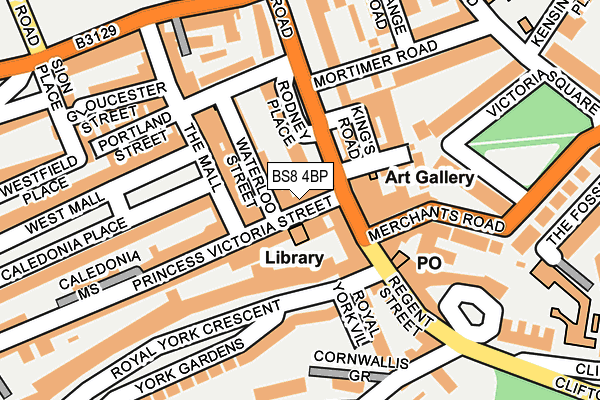 BS8 4BP map - OS OpenMap – Local (Ordnance Survey)