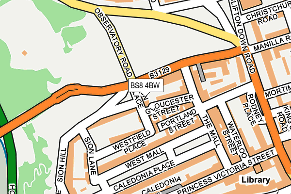 BS8 4BW map - OS OpenMap – Local (Ordnance Survey)