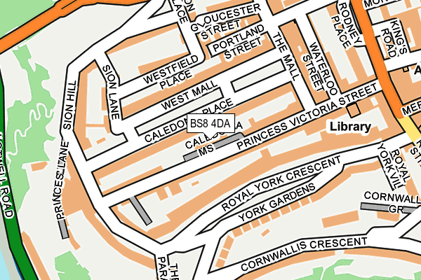 BS8 4DA map - OS OpenMap – Local (Ordnance Survey)