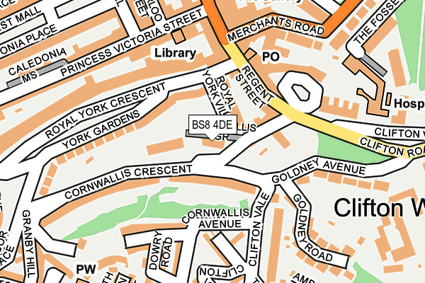 BS8 4DE map - OS OpenMap – Local (Ordnance Survey)