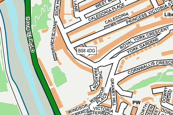 BS8 4DG map - OS OpenMap – Local (Ordnance Survey)