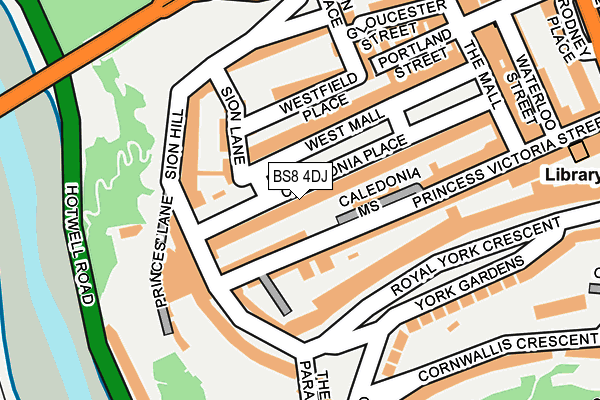 BS8 4DJ map - OS OpenMap – Local (Ordnance Survey)