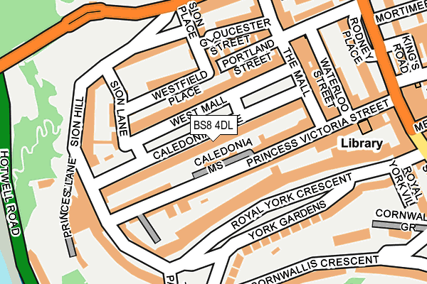 BS8 4DL map - OS OpenMap – Local (Ordnance Survey)