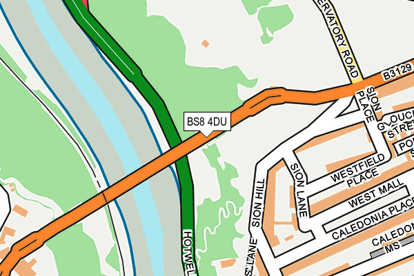 BS8 4DU map - OS OpenMap – Local (Ordnance Survey)
