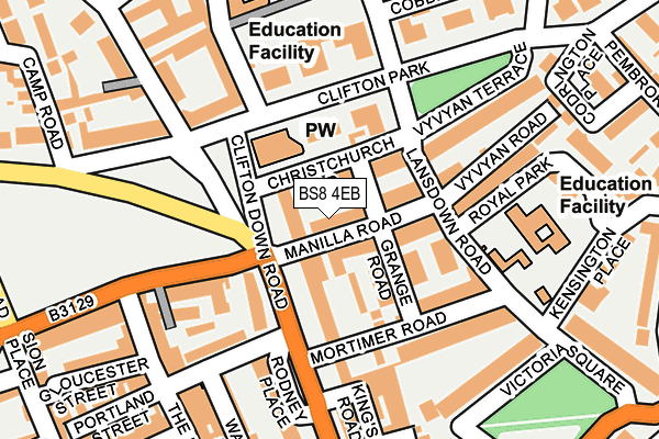 BS8 4EB map - OS OpenMap – Local (Ordnance Survey)