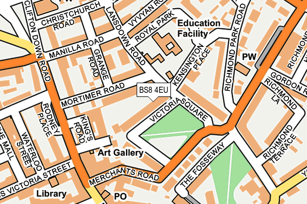 BS8 4EU map - OS OpenMap – Local (Ordnance Survey)