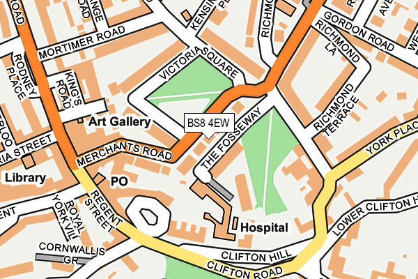 BS8 4EW map - OS OpenMap – Local (Ordnance Survey)