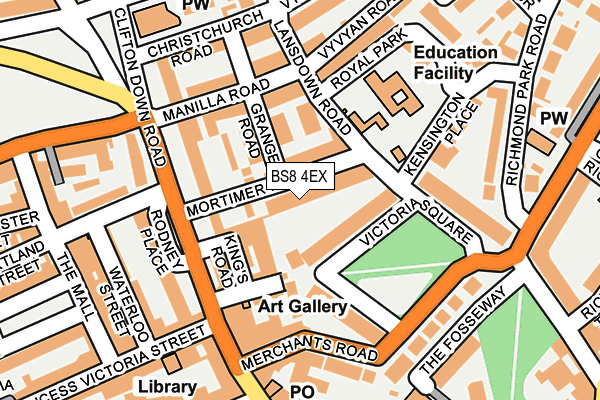 BS8 4EX map - OS OpenMap – Local (Ordnance Survey)