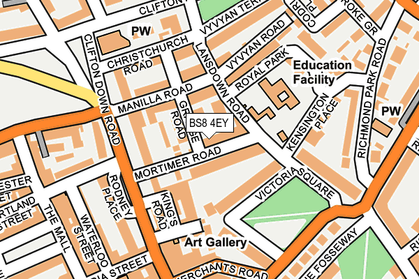 BS8 4EY map - OS OpenMap – Local (Ordnance Survey)