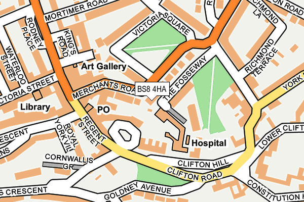 BS8 4HA map - OS OpenMap – Local (Ordnance Survey)