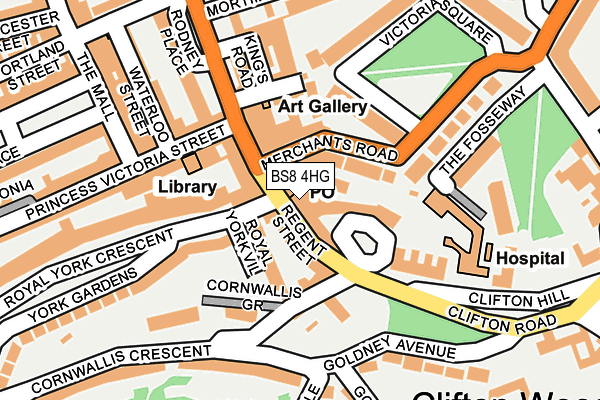 BS8 4HG map - OS OpenMap – Local (Ordnance Survey)