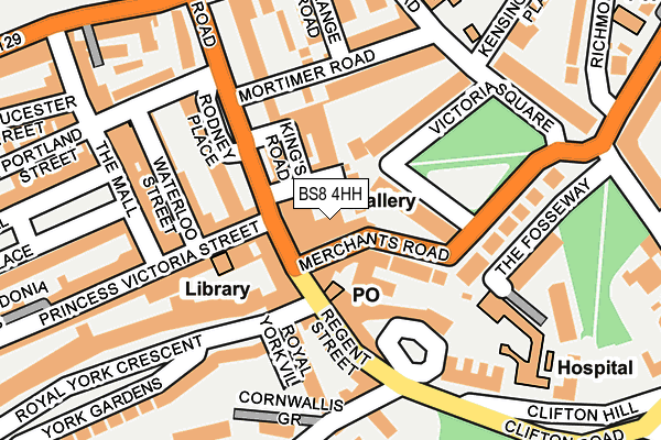 BS8 4HH map - OS OpenMap – Local (Ordnance Survey)