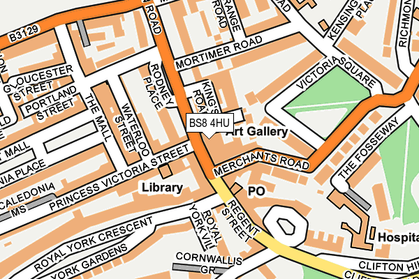 BS8 4HU map - OS OpenMap – Local (Ordnance Survey)