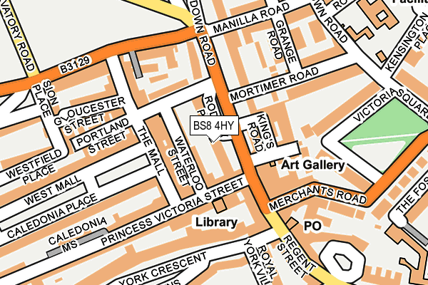 BS8 4HY map - OS OpenMap – Local (Ordnance Survey)