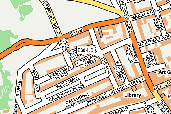 BS8 4JB map - OS OpenMap – Local (Ordnance Survey)