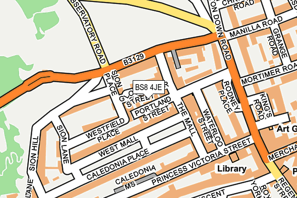 BS8 4JE map - OS OpenMap – Local (Ordnance Survey)