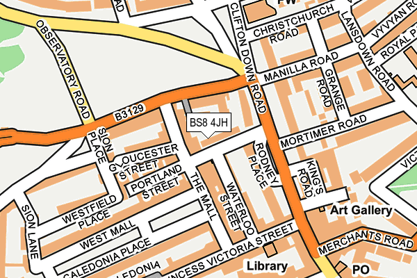 BS8 4JH map - OS OpenMap – Local (Ordnance Survey)