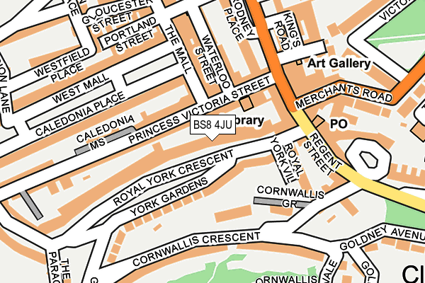 BS8 4JU map - OS OpenMap – Local (Ordnance Survey)
