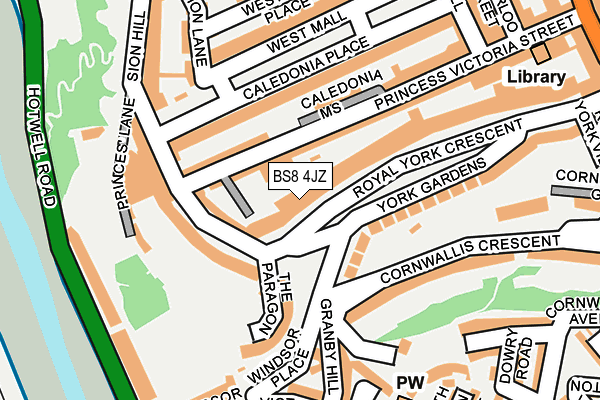 Map of 8 & 9 ROYAL YORK CRESCENT LIMITED at local scale