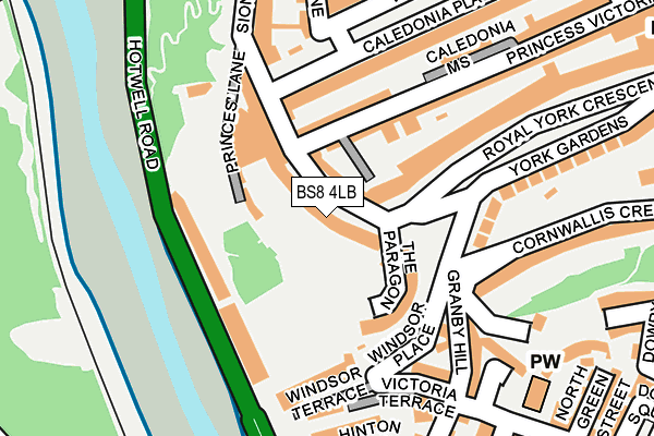 BS8 4LB map - OS OpenMap – Local (Ordnance Survey)