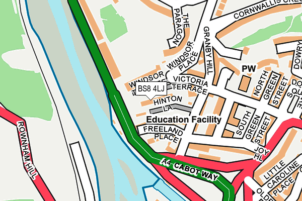 BS8 4LJ map - OS OpenMap – Local (Ordnance Survey)