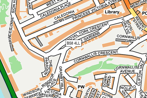 BS8 4LL map - OS OpenMap – Local (Ordnance Survey)