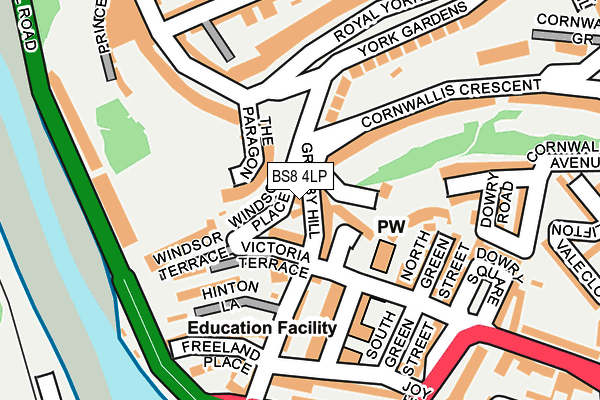 BS8 4LP map - OS OpenMap – Local (Ordnance Survey)