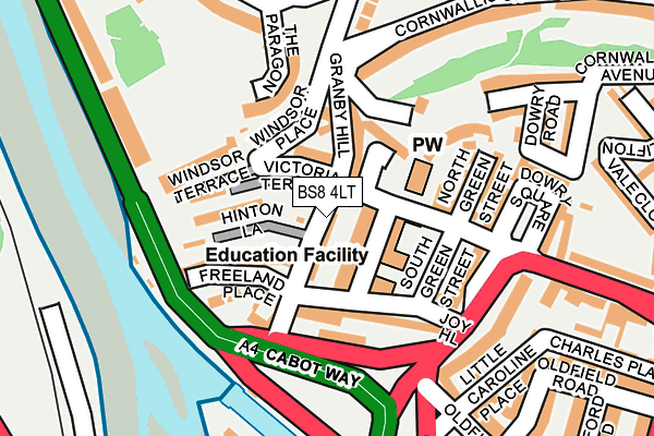 BS8 4LT map - OS OpenMap – Local (Ordnance Survey)